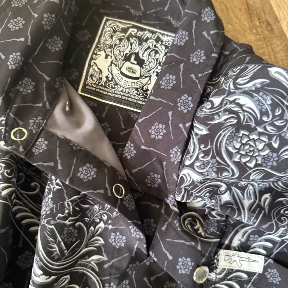 Etro Pink and Black Patterned Dress Shirts - Picture 4 of 7